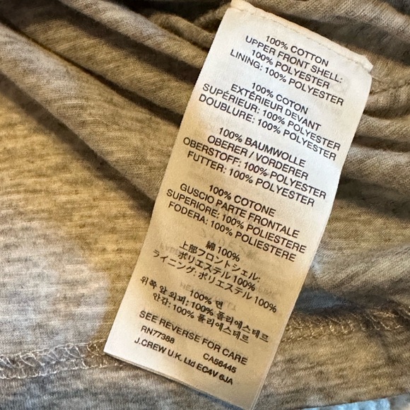 J. Crew Cream Lace & Grey Dolman Relaxed T-Shirt Size S - Picture 5 of 5